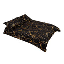 Black Marble Pattern Golden Printed Duvet Cover and Pillowcase Bedding Set, with A Light Luxury High-end Creative Design Three-piece Bedding Set, Soft and Comfortable Bedding Suitable for All Seasons