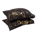 Black Marble Pattern Golden Printed Duvet Cover and Pillowcase Bedding Set, with A Light Luxury High-end Creative Design Three-piece Bedding Set, Soft and Comfortable Bedding Suitable for All Seasons