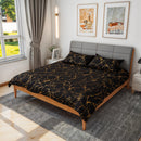 Black Marble Pattern Golden Printed Duvet Cover and Pillowcase Bedding Set, with A Light Luxury High-end Creative Design Three-piece Bedding Set, Soft and Comfortable Bedding Suitable for All Seasons