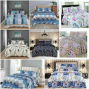 3 Piece Patchwork Reversible Bedspread Quilt Comfort Bed Throw Set Double & King