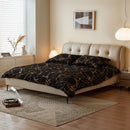 Black Marble Pattern Golden Printed Duvet Cover and Pillowcase Bedding Set, with A Light Luxury High-end Creative Design Three-piece Bedding Set, Soft and Comfortable Bedding Suitable for All Seasons