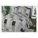 3 Piece Patchwork Reversible Bedspread Quilt Comfort Bed Throw Set Double & King