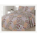 3 Piece Patchwork Reversible Bedspread Quilt Comfort Bed Throw Set Double & King