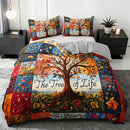 2/3pcs Tree of Life Patchwork Quilt Cover Set, 1 Duvet Cover + 1/2 Pillowcases (Pillow Inserts Not Included), All-Season Home & Dormitory High-Definition Print