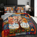 2/3pcs Tree of Life Patchwork Quilt Cover Set, 1 Duvet Cover + 1/2 Pillowcases (Pillow Inserts Not Included), All-Season Home & Dormitory High-Definition Print