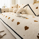 Minimalist sofa cushion in soft, thick cotton velvet.