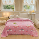 Multifunctional velvet blanket with snowflake print.