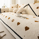 Minimalist sofa cushion in soft, thick cotton velvet.