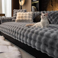 Sofa cover in synthetic rabbit fur plush-Limited time offer ✅