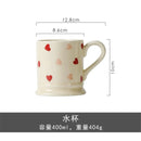 Heart-shaped ceramic dinner set