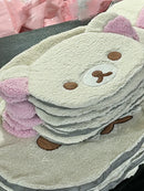 Cartoon Rilakkuma plush rug, soft and fluffy rug with the Korilakkuma bear.