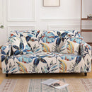 1 stretchy milk silk sofa cover with all-season print + 1 cushion cover