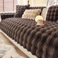 Sofa cover in synthetic rabbit fur plush-Limited time offer ✅