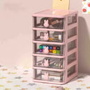 Stackable transparent drawer organizer with 2 to 5 layers.