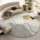 Modern Cream Round Rug,