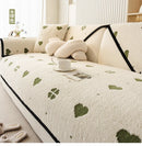 Minimalist sofa cushion in soft, thick cotton velvet.