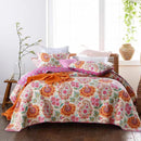 100% Cotton Quilted Bedspread for Queen/King Bed.