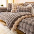 Sofa cover in synthetic rabbit fur plush-Limited time offer ✅