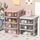 Stackable drawer organizer with 2 to 5 levels in transparent PP.