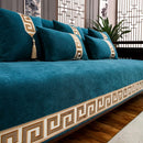 Luxury embroidered sofa cover, a