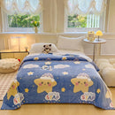 Multifunctional velvet blanket with snowflake print.