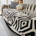 Soft and thick fleece sofa cover, non-slip.