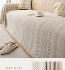 3-seater sofa cover with herringbone pattern.