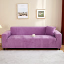 Stretch velvet sofa cover, 3-seater sofa protector