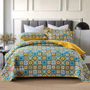 100% Cotton Quilted Bedspread for Queen/King Bed.