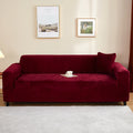 Stretch velvet sofa cover, 3-seater sofa protector