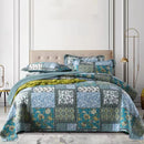 100% Cotton Quilted Bedspread for Queen/King Bed.