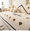 Minimalist sofa cushion in soft, thick cotton velvet.