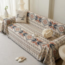 French country style sofa cover with maple leaf print.