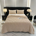 1 piece of soft flannel blanket, ideal for bed, plain sofa towel