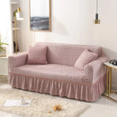 Sofa cover with a highly elastic bubble texture.