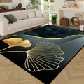 3D floral print area rug.