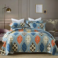 100% Cotton Quilted Bedspread for Queen/King Bed.