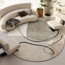 Modern Cream Round Rug,