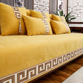 Luxury embroidered sofa cover, a