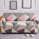 1 stretchy milk silk sofa cover with all-season print + 1 cushion cover