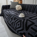 Soft and thick fleece sofa cover, non-slip.
