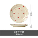 Heart-shaped ceramic dinner set