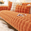 Sofa cover in synthetic rabbit fur plush-Limited time offer ✅