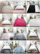 Gray shaggy rug for living room, super soft