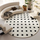 Modern Cream Round Rug,