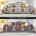 French country style sofa cover with maple leaf print.