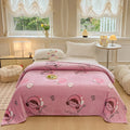 Multifunctional velvet blanket with snowflake print.