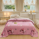 Multifunctional velvet blanket with snowflake print.