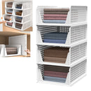 Set of 4 Stackable and Foldable Organizer Drawers