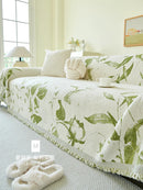 Plush sofa cover for autumn and winter.